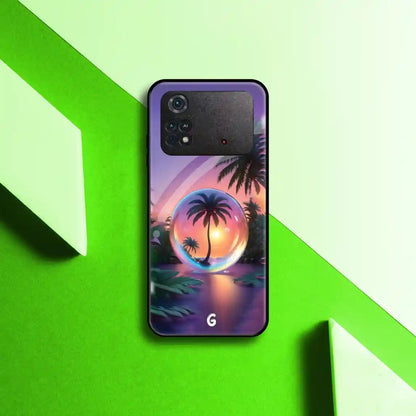 Glass Bubble Sunset Cover | LED Phone Case