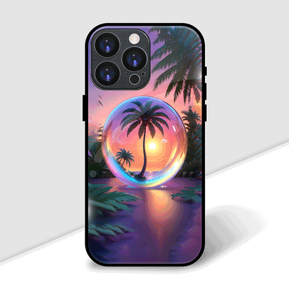Glass Bubble Sunset Cover | LED Phone Case