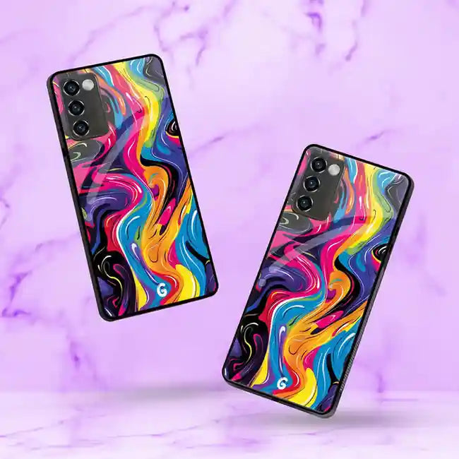 Swirling Rainbow Pattern Cover | LED Phone Case