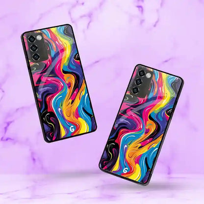 Swirling Rainbow Pattern Cover | LED Phone Case