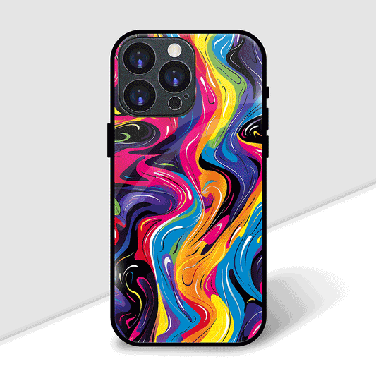 Swirling Rainbow Pattern Cover | LED Phone Case