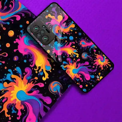 Vibrant Splash Pattern Cover | LED Phone Case