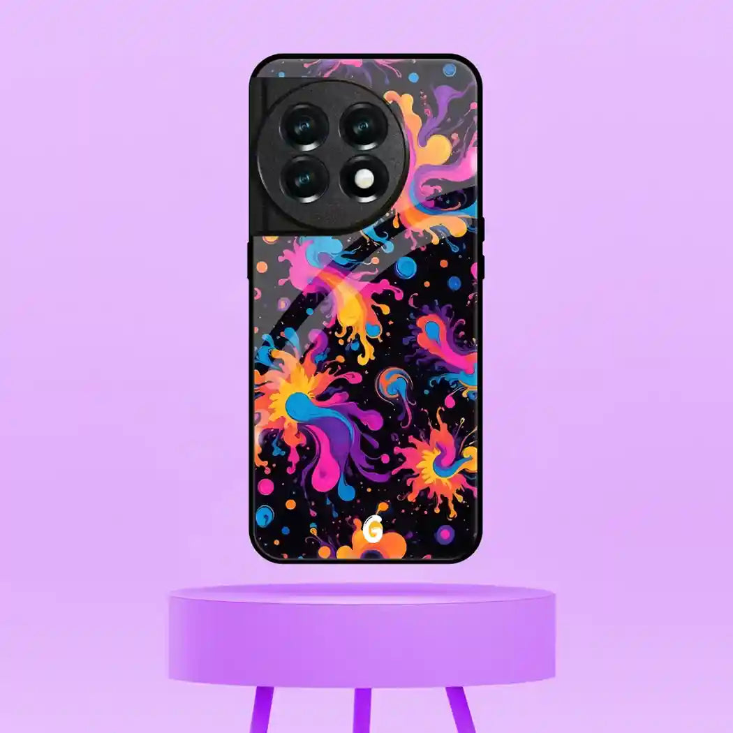 Vibrant Splash Pattern Cover | LED Phone Case