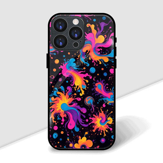 Vibrant Splash Pattern Cover | LED Phone Case