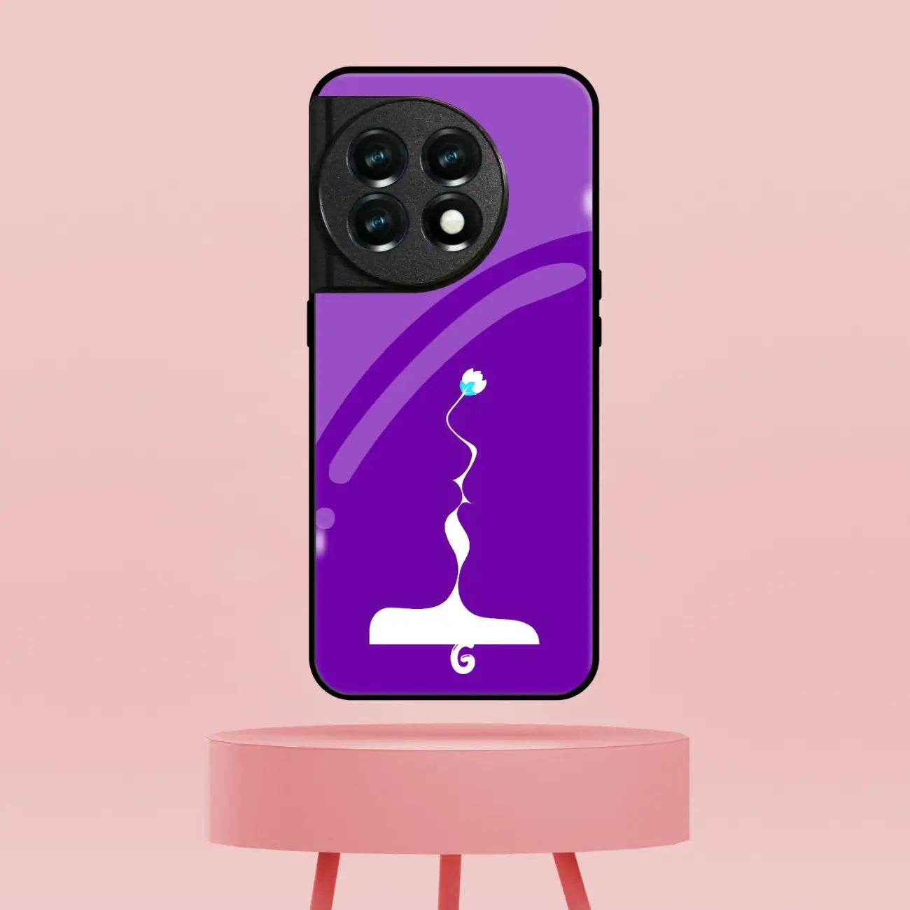 Hidden Couple with Floral Charm Cover | LED Phone Case