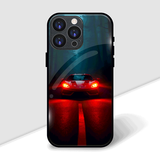 Red car-night ride Cover | LED Phone Case