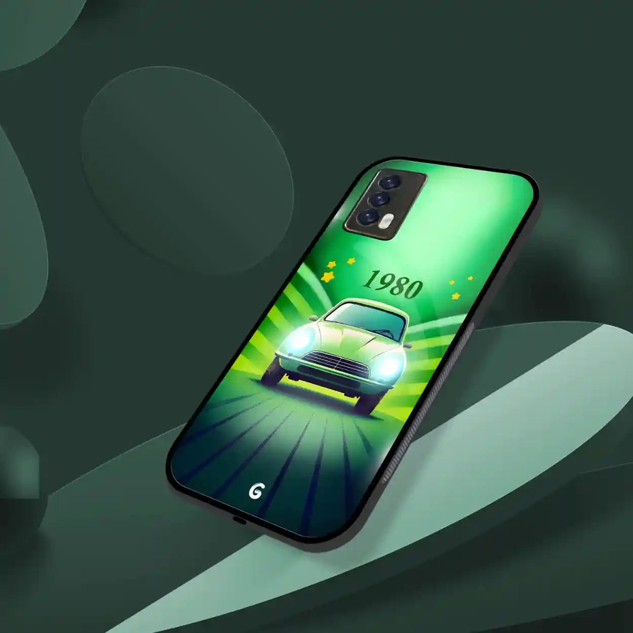 Retro green car Cover | LED Phone Case