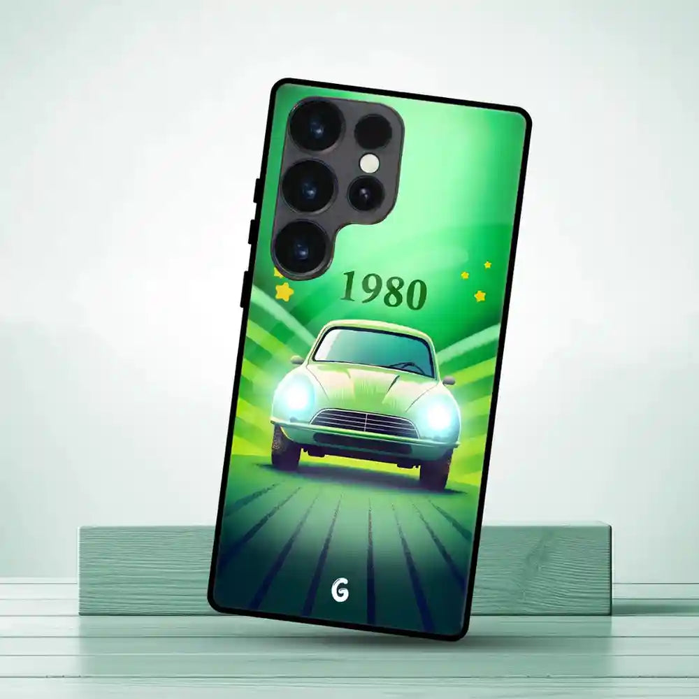 Retro green car Cover | LED Phone Case