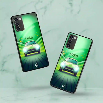 Retro green car Cover | LED Phone Case