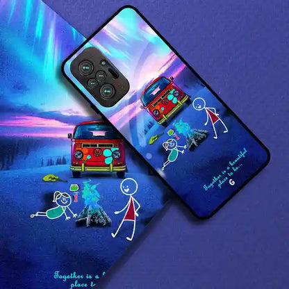 Doodle campfire Cover | LED Phone Case