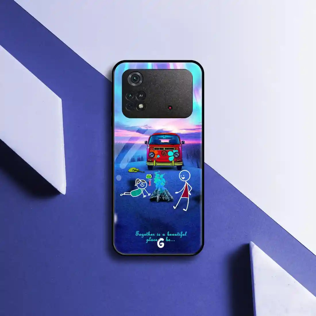 Doodle campfire Cover | LED Phone Case