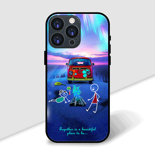 Doodle campfire Cover | LED Phone Case