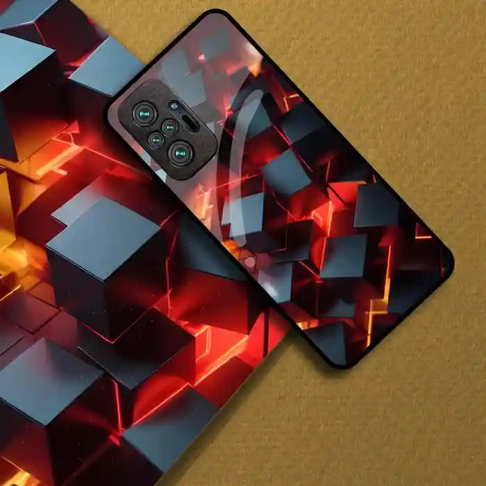 3D Neon Cubes Cover | LED Phone Case