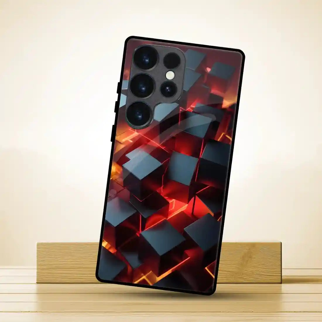3D Neon Cubes Cover | LED Phone Case
