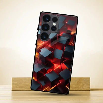 3D Neon Cubes Cover | LED Phone Case
