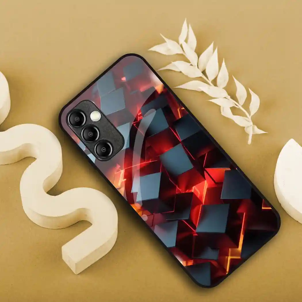 3D Neon Cubes Cover | LED Phone Case