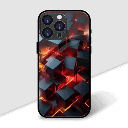 3D Neon Cubes Cover | LED Phone Case