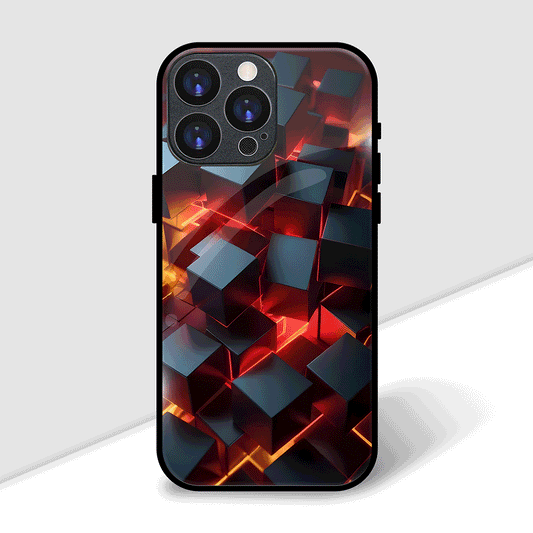 3D Neon Cubes Cover | LED Phone Case