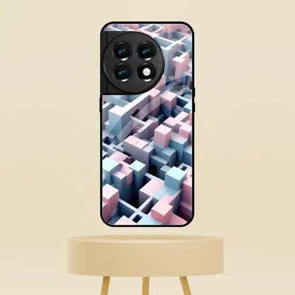 3D Pastel Blocks Cover | LED Phone Case
