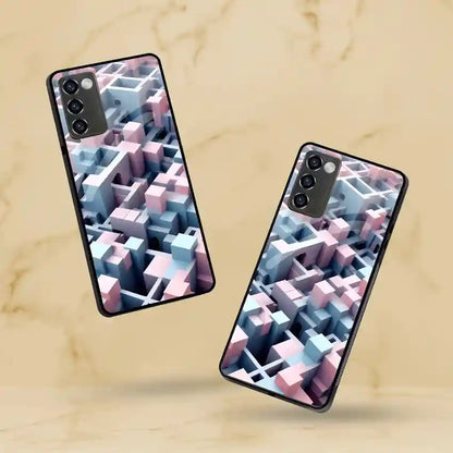 3D Pastel Blocks Cover | LED Phone Case