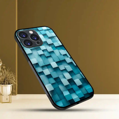 Blue Cubic Illusion Cover | LED Phone Case
